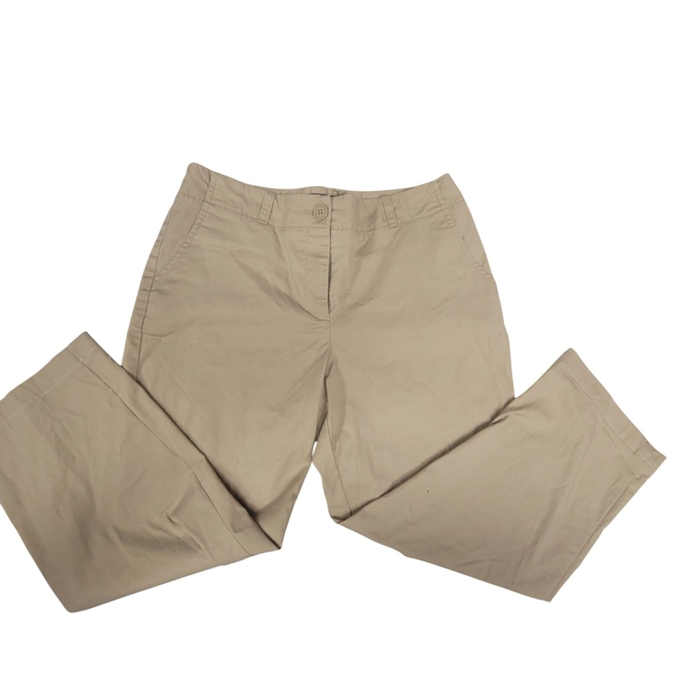 Geoffrey Beene Sport Womens Stretch Khaki Crop Pants Career‎ Casual